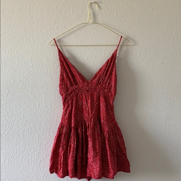 Princess Polly Dresses & Skirts - Princess Polly Red Floral Playsuit
